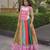 multicolor cotton-poly printed mirror work circular lehenga Lehenga Choli for Navratri
