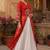 white rayon plain patch work a line lehenga Lehenga Choli for Navratri