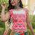 multicolor cotton-poly printed mirror work circular lehenga Lehenga Choli for Navratri