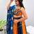 orange cotton-poly plain gota patti circular lehenga Lehenga Choli for Navratri- free size