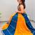 orange cotton-poly plain gota patti circular lehenga Lehenga Choli for Navratri- free size