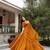 mustard georgette printed bandhej circular lehenga Lehenga Choli for Navratri