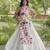white cotton-poly plain thread work circular lehenga Lehenga Choli for Navratri