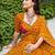 mustard georgette printed bandhej circular lehenga Lehenga Choli for Navratri