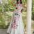 white cotton-poly plain thread work circular lehenga Lehenga Choli for Navratri