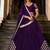 Navratri Violet Silk Blend Plain Lehenga Choli
