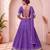 Navratri Purple Cotton Poly Plain Lehenga Choli