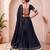 Navratri Black Cotton Poly Plain Lehenga Choli
