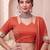 Navratri Orange Cotton Poly Plain Lehenga Choli