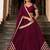 Navratri Wine Silk Blend Plain Lehenga Choli
