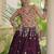 Navratri Violet Cotton Poly Embroidered Lehenga Choli