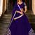 Navratri Blue Silk Blend Plain Lehenga Choli