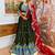 Navratri Dark Green Rayon Embroidered Lehenga Choli - full stitched free size