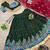 Navratri Dark Green Rayon Embroidered Lehenga Choli - full stitched free size