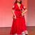 red silk blend plain zari circular lehenga Lehenga Choli for Navratri