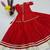 red silk blend plain zari circular lehenga Lehenga Choli for Navratri