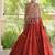 Navratri Orange Cotton Poly Embroidered Lehenga Choli