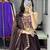 Navratri Brown Cotton Poly Plain Lehenga Choli