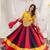 Navratri Multicolor Cotton Poly Embroidered Lehenga Choli - full stitched free size