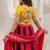 Navratri Multicolor Cotton Poly Embroidered Lehenga Choli - full stitched free size