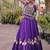 Navratri Purple Silk Blend Printed Lehenga Choli