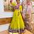 Navratri Lime Rayon Embroidered Lehenga Choli - full stitched free size