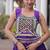 Navratri Purple Silk Blend Printed Lehenga Choli