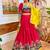 Navratri Rani Pink Rayon Embroidered Lehenga Choli - full stitched free size