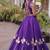 Navratri Purple Silk Blend Printed Lehenga Choli