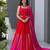 Navratri Red Cotton Poly Plain Lehenga Choli