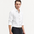 Men's Plain White Spread Collar Cotton Blended Casual Wear Shirt
