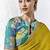 pear silk blend designer border festive wear saree 