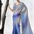 shaded blue silk blend designer border festive wear saree 