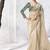 beige silk blend designer border festive wear saree 