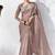 mauve silk blend designer border with sequience work festive wear saree 