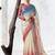 multicolour silk blend designer border with sequience work festive wear saree 