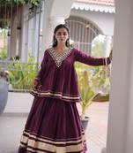 Muslin Cotton Lehenga Choli Set With Mirror Work And Kodi Lace