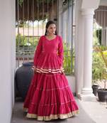 Cora Cotton Lehenga Choli Set With Gota Patti And Lace Work