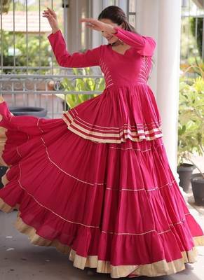 Cora Cotton Lehenga Choli Set With Gota Patti And Lace Work 2