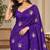 Premium satin floral bits embellished designer saree