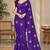 Premium satin floral bits embellished designer saree