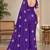 Premium satin floral bits embellished designer saree