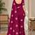 Satin floral bits work festive designer saree