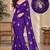 Premium satin floral bits embellished designer saree