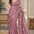 Elegant satin floral bits designer party wear saree