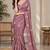 Elegant satin floral bits designer party wear saree