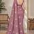 Elegant satin floral bits designer party wear saree
