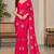 Designer satin floral bits work party wear saree