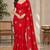 Premium space satin floral bits work designer saree