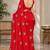 Premium space satin floral bits work designer saree